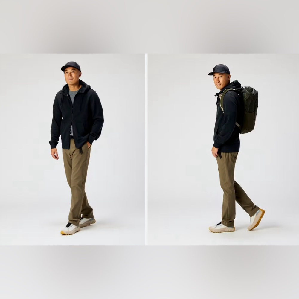 Men's PROOF Nomad Performance Chino Straight Leg Classic Fit Olive Green 32